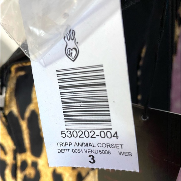 🥀TRIPP NWT animal corset dress, removable straps, back zipper *plus size 3* - Picture 11 of 14